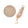 3Pcs 3 Styles Electroplated Natural Quartz Crystal Nuggets Copper Wire Wrapped Pendants PALLOY-JF03126-2