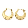 Texture Ring 304 Stainless Steel Hoop Earrings for Women EJEW-C067-07G-1
