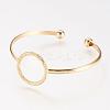 Brass Cuff Bangle BJEW-P168-F09-1