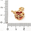 Brass Micro Pave Cubic Zirconia Pendants KK-F917-08G-01-4