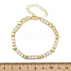 Brass Micro Pave Clear Cubic Zirconia Link Chain Bracelets for Women BJEW-P366-02A-G-3