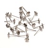 316 Surgical Stainless Steel Stud Earring Settings STAS-K098-05-5mm-P-1