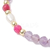 Natural Amethyst Beaded Bracelets BJEW-JB11763-03-3