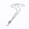 Non-Tarnish Moon 304 Stainless Steel Pendant Necklaces X-NJEW-JN02888-02-2