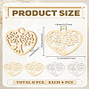 8Pcs 2 Colors 201 Stainless Steel Pendants STAS-LP0004-55-2