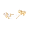 Clear Cubic Zirconia Bowknot Stud Earrings EJEW-F282-43G-2