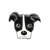 Dog Enamel Pin with Brass Butterfly Clutches LS-JEWB-A006-04B-1