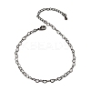 Brass Heart Link Bracelets for Women BJEW-G735-07B-4