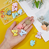 12Pcs Baking Paint Zinc Alloy Knitting Stitch Marker Rings DIY-DC0002-32-3