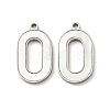 304 Stainless Steel Pave Shell Pendants STAS-L022-206P-1