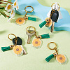 Acrylic Sunflower Pendant Keychains KEYC-TAC00010-6