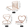 18Pcs 3 Style Carbon Steel Place Card Holders AJEW-SZ0001-80RG-2