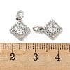Brass Micro Pave Clear Cubic Zirconia Pendants KK-P275-32B-P-3