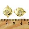 Eco-Friendly Brass Micro Pave Cubic Zirconia Connector Charm KK-A204-17G-3