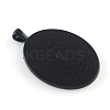 Electrophoresis Alloy Oval Big Pendant Cabochon Settings X-PALLOY-Q304-17-NR-2