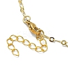 304 Stainless Steel Cable Chain Charm Bracelets for Women BJEW-JB11363-4