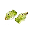 Handmade Dichroic Foil Lampwork Pendants X2-DICH-G001-01G-06-2