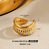 304 Stainless Steel Cuff Open Rings for Women FS-WG0ACBE-07-1
