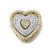Brass Micro Pave Cubic Zirconia Pendants Set KK-V010-08GP-03-1
