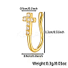 925 Sterling Silver Pave Clear Cubic Zirconia Cross Nose Rings MA2524-5-1