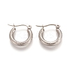 Non-Tarnish 304 Stainless Steel Geometric Hoop Earrings STAS-D171-16C-P-1