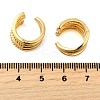 Brass Micro Pave Clear Cubic Zirconia Cuff Earrings EJEW-K309-08G-5