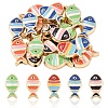 20Pcs Light Gold Tone Alloy Enamel Beads FIND-YW0010-21-1