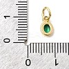 Brass Cubic Zirconia Charms KK-G554-02A-06-3