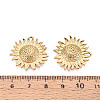 304 Stainless Steel Sunflower Pendants STAS-T069-44G-3