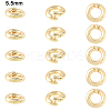10Pcs Brass Locking Jump Rings KK-YW0003-96A-G-1