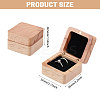 Wooden Jewelry Storage Magnetic Gift Case CON-WH0095-79A-2