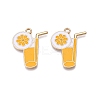 Rack Plating Alloy Enamel Pendants ENAM-N056-419-1