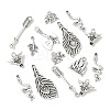 40Pcs 8 Styles Tibetan Style Alloy Pendants TIBEP-FP0001-17-4