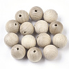 Natural Beech Wood Beads WOOD-T020-01D-1