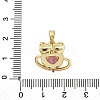 Brass Micro Pave Cubic Zirconia Pendants KK-V009-23G-3