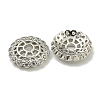 Rack Plating Brass Micro Pave Clear Cubic Zirconia Bead Caps KK-K386-12P-2