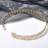 Iron Open Cuff Choker Necklaces for Women NJEW-M085-01G-5