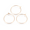 304 Stainless Steel Hoop Earrings Findings STAS-F227-54B-G-1