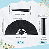 Plastic & Polyester Folding Fan AJEW-DR0002-43-2