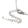 304 Stainless Steel Cable Chain Flower Pendant Necklaces for Women NJEW-Z049-03P-3