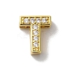 Brass Micro Pave Cubic Zirconia Beads KK-H487-25G-20-1