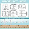 60Pcs 6 Styles Tibetan Style Zinc Alloy Passenger Airplane Pendants FIND-LP0001-94-2