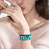 8Pcs 6 Style Synthetic Imperial Jasper & GLass Beaded Stretch Bracelets Set BJEW-SW00086-05-3
