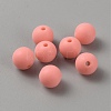 Acrylic Frosted Round Beads FACR-WH0001-06A-03-1