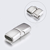 304 Stainless Steel Magnetic Clasps with Glue-in Ends STAS-P181-25P-2