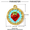 304 Stainless Steel Enamel Pendants STAS-OY003-78G-2