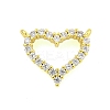 Rack Plating Brass Micro Pave Clear Cubic Zirconia Charms KK-U021-03G-1