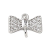 Brass Micro Pave Cubic Zirconia Connector Charms KK-U056-53P-1