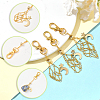 6Pcs 3 Styles Moon Alloy Swivel Lobster Claw Clasps & Brass Cable Chains AJEW-SC0003-98G-3