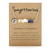 Natural Citrine & Sodalite & Howlite Chip & Alloy Constellation Pendant Necklaces WGB0CBC-06-1